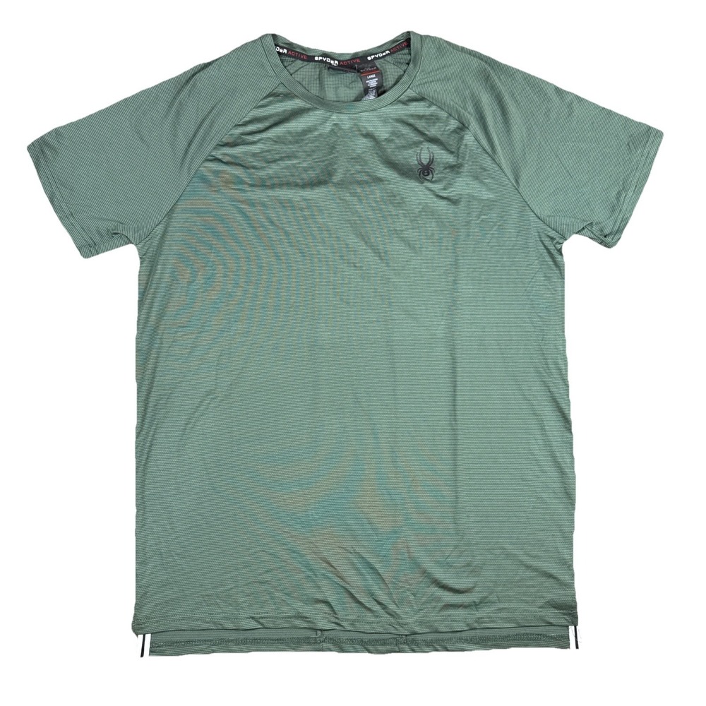 Spyder Active Men's Short Sleeve Moisture Wicking Shirt‎ Green Size L
